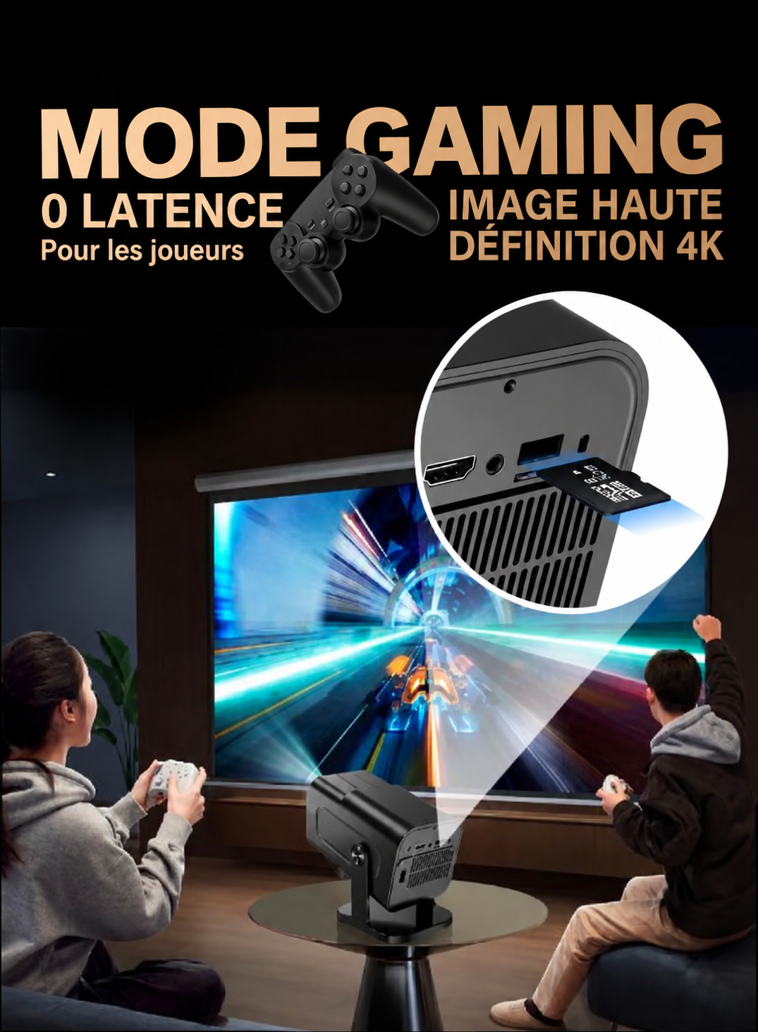 Projecteur Gaming Android HD – mode gaming